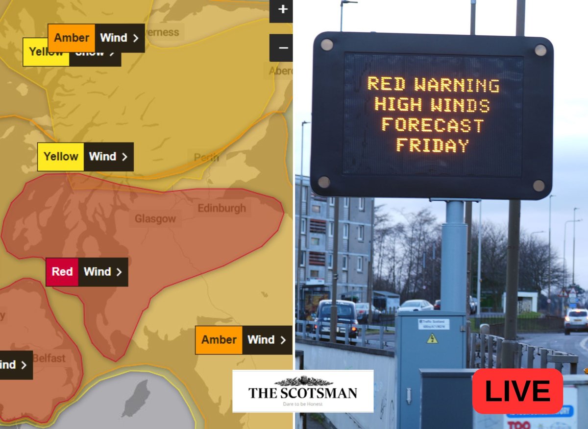 Storm Eowyn LIVE: Power cuts, roads blocked, bridges closed as winds reach 102mph in Scotland